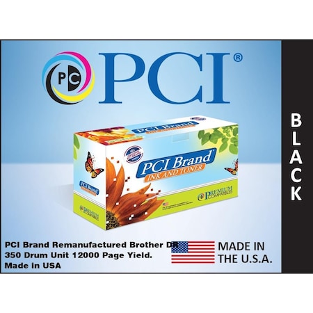 Pci Reman Brother DR350 Drum 12K Yld for HL2070N, IF2820, IF2920, MFC7220, MFC7225N, MFC7420, MFC7820N DR-350-USAPCI